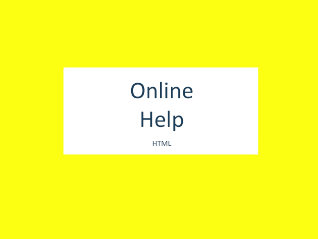 Sample Online Help