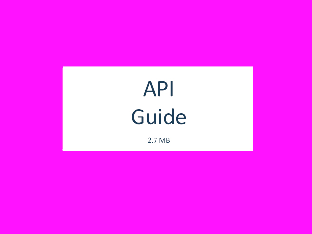 Sample API Guide