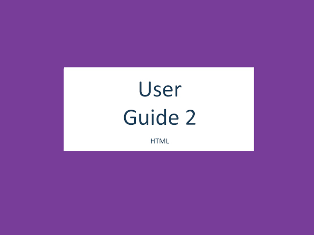 Sample User Guide