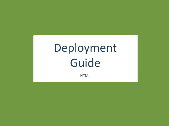 Sample Deployment Guide