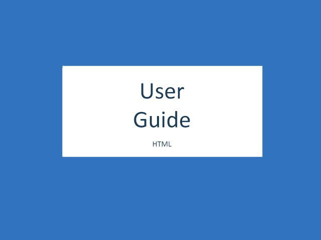 Sample User Guide